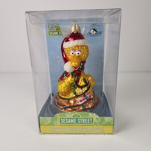 Kurt Adler Big Bird Sesame Street Hand Crafted Glass 5" Ornament With Box